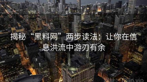 揭秘“黑料网”两步读法：让你在信息洪流中游刃有余