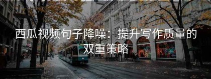 西瓜视频句子降噪：提升写作质量的双重策略